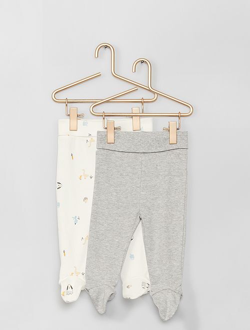 thumbnail: GoBabyGo Baby Leggings – Met Antislip Knieën, Zandkleur | Voor Baby’s 6-12 Maanden, Zacht Stretchkatoen