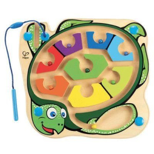 Hape Tortue Jouet En Bois à Tirer Et Pousser - Jouet Éveil Motricité Enfant Dès 12 Mois Avec Eau Qui Tournoie