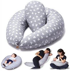 Coussin De Grossesse Réglable CZL - Oreiller Maternité Ergonomique Avec Tissu Thermique Frais Pour Sommeil Confortable