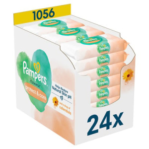 Pampers Premium Protection New Baby Taille 1 (2-5 Kg) 180 Couches + Lingettes Harmonie Aqua