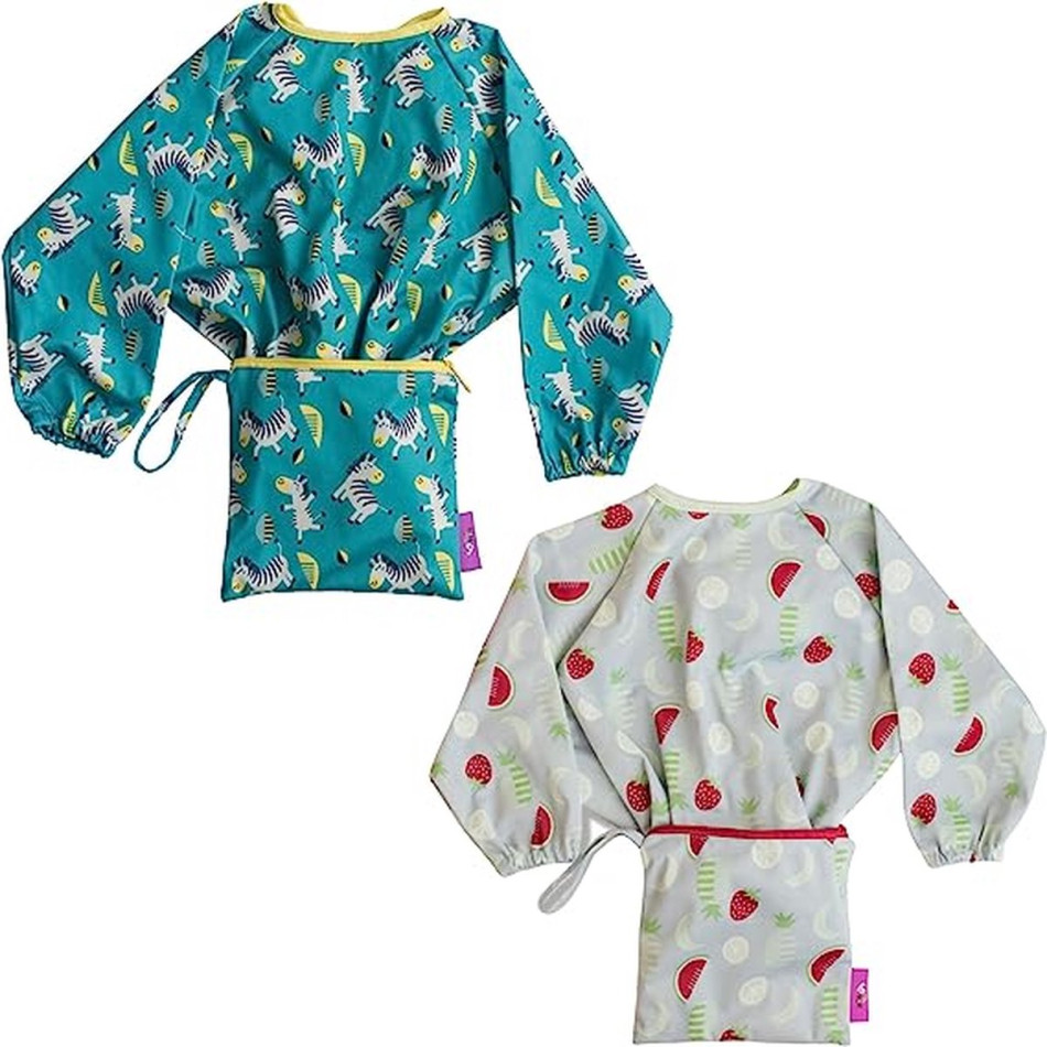 Bavoir Cover & Catch Tidy Tot® Avec Manches - Protection Repas Bébé Pour Chaise Haute