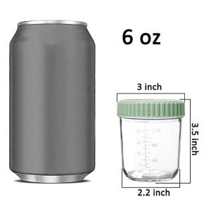 8 Pots Bébé En Verre Youngever 180ml - Arc-en-Ciel - Conservation Repas Bébé - Micro-ondable Et Lavable