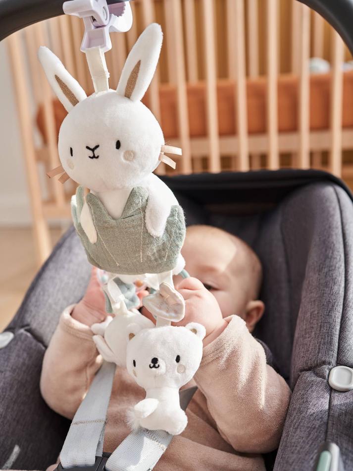 VERTBAUDET – Jouet D’éveil Avec Pince – Ours En Velours Green Forest – 3 Jouets Détachables – Dès La Naissance