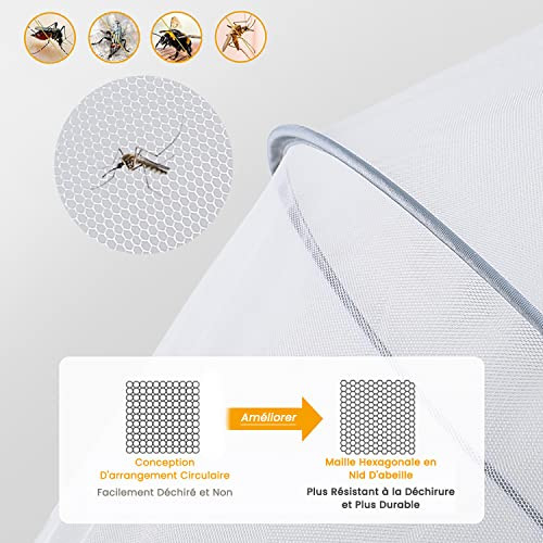 Moustiquaire Pare-soleil Poussette Orzbow - UPF50+ Anti-UV - Fermeture éclair - 3D PVC - Universelle