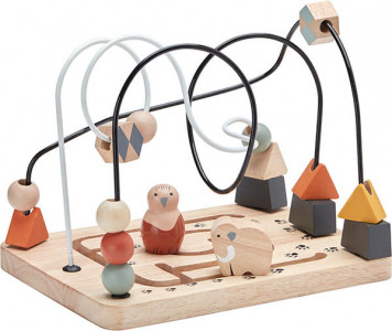 Jeu Labyrinthe De Perles En Bois Pour Enfants - Développe Préhension, Motricité Fine Et Reconnaissance Des Couleurs