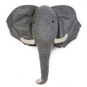 Trophe Elephant - Feutre - Dcoration Murale