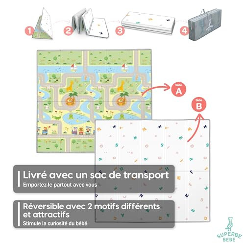 18 Pièces Tapis De Sol Bébé 30x30 Tapis Mousse Bebe Tapis De Jeux Enfant Pliable 86359049