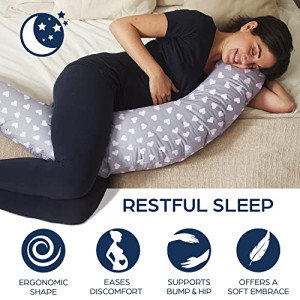 Coussin De Grossesse 2024 - Oreiller Soutien Corps Allaitement Avec Housse Amovible Diamant